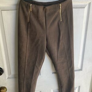 Ivanka Trump Brown and Gold Dress Pants Tailored Elegance